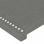 sötétszürke szövet ágykeret matrac nélkül 200 x 200 cm