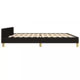 fekete szövet ágykeret matrac nélkül 200 x 200 cm