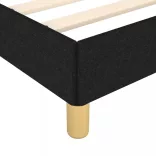 fekete szövet ágykeret matrac nélkül 200 x 200 cm