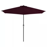bordóvörös féloldalas napernyő alumíniumrúddal 300x155x223 cm