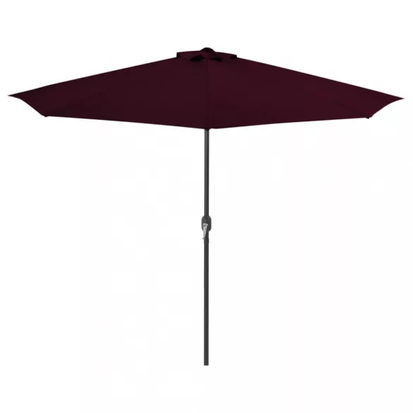 bordóvörös féloldalas napernyő alumíniumrúddal 300x155x223 cm