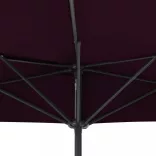 bordóvörös féloldalas napernyő alumíniumrúddal 300x155x223 cm