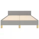 világosszürke szövet ágykeret matrac nélkül 120x200 cm