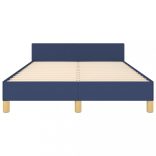 ágykeret matrac nélkül kék 120x200 cm szövet 120x200 cm