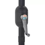 fekete féloldalas erkélynapernyő alumíniumrúddal 300x155x223 cm