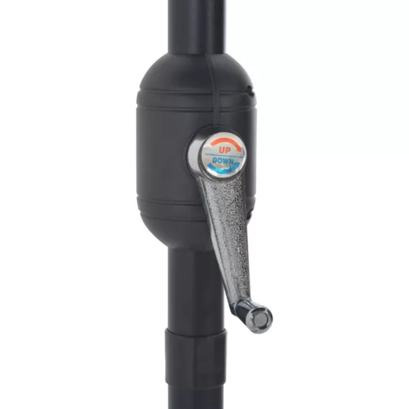 fekete féloldalas erkélynapernyő alumíniumrúddal 300x155x223 cm