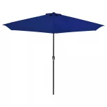 kék féloldalas erkélynapernyő alumíniumrúddal 300x155x223 cm