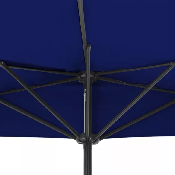 kék féloldalas erkélynapernyő alumíniumrúddal 300x155x223 cm