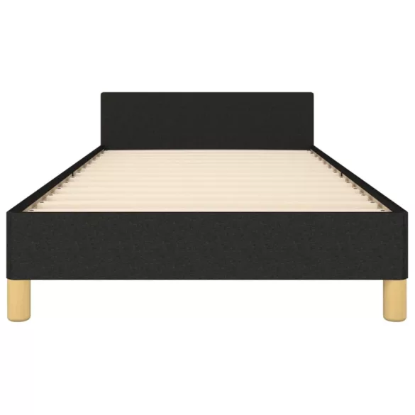 ágykeret matrac nélkül fekete 90x200 cm szövet