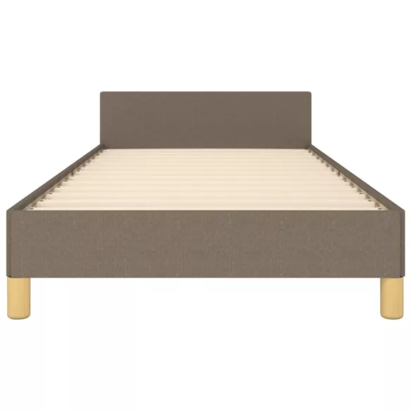 tópszínű szövet ágykeret matrac nélkül 90x200 cm