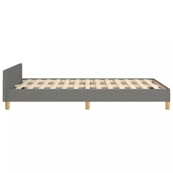 sötétszürke szövet ágykeret matrac nélkül 120x200 cm