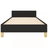 ágykeret matrac nélkül fekete 90x200 cm szövet