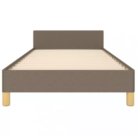 tópszínű szövet ágykeret matrac nélkül 90x200 cm