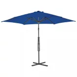 kék kültéri napernyő acélrúddal 300 x 230 cm