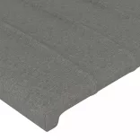 sötétszürke szövet ágykeret matrac nélkül 200 x 200 cm