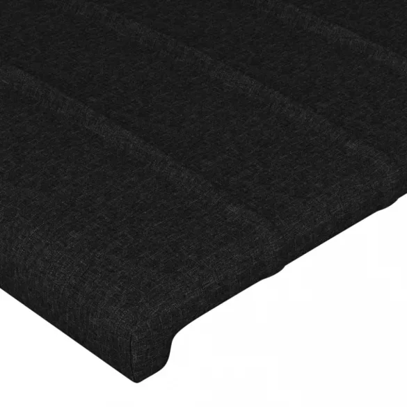 fekete szövet ágykeret matrac nélkül 200 x 200 cm