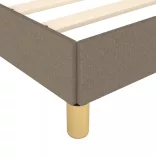 tópszínű szövet ágykeret matrac nélkül 100x200 cm