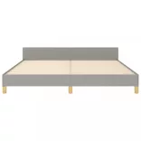 világosszürke szövet ágykeret matrac nélkül 180 x 200 cm