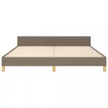 tópszínű szövet ágykeret matrac nélkül 180 x 200 cm