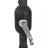 bordó kültéri napernyő LED-fényekkel és fémrúddal 400 cm