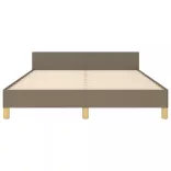 tópszínű szövet ágykeret matrac nélkül 140 x 200 cm