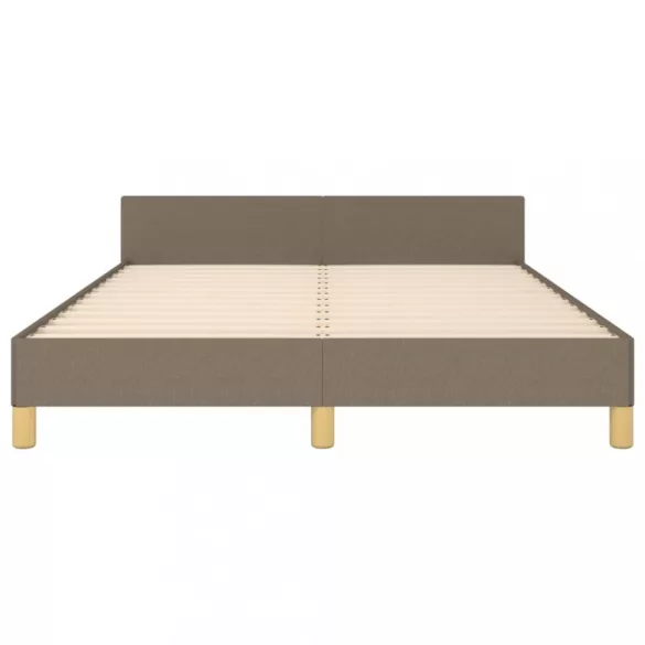 tópszínű szövet ágykeret matrac nélkül 140 x 200 cm