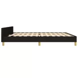 fekete szövet ágykeret matrac nélkül 200 x 200 cm