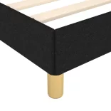 fekete szövet ágykeret matrac nélkül 200 x 200 cm