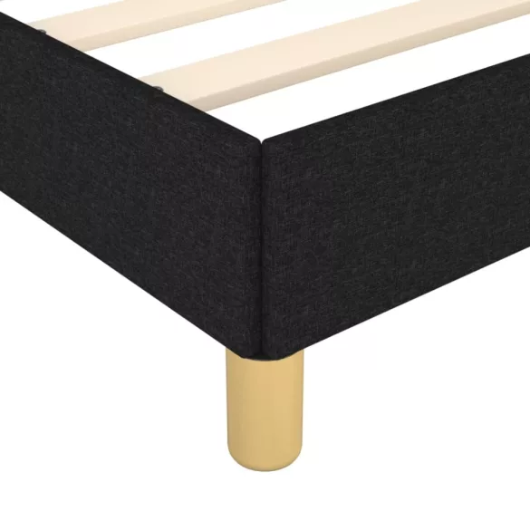 fekete szövet ágykeret matrac nélkül 200 x 200 cm
