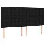 fekete szövet ágykeret matrac nélkül 200 x 200 cm
