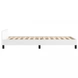 fehér műbőr ágykeret fejtámlával 90 x 200 cm