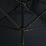 antracitszürke dupla napernyő acélrúddal 600 x 300 cm