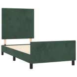 sötétzöld bársony ágykeret matrac nélkül 90x190 cm