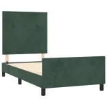 sötétzöld bársony ágykeret matrac nélkül 100x200 cm