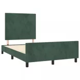 sötétzöld bársony ágykeret matrac nélkül 120 x 200 cm
