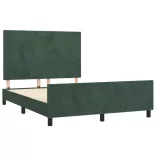 sötétzöld bársony ágykeret matrac nélkül 140 x 190 cm