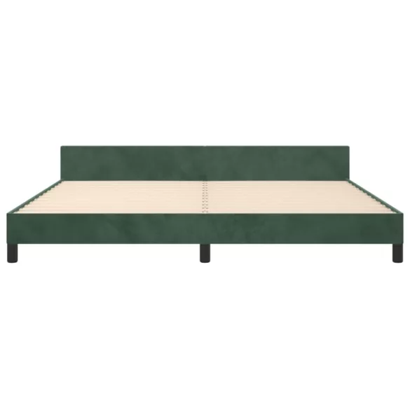 sötétzöld bársony ágykeret matrac nélkül 200x200 cm