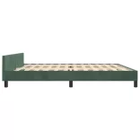 sötétzöld bársony ágykeret matrac nélkül 200x200 cm