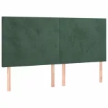sötétzöld bársony ágykeret matrac nélkül 200x200 cm