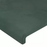 sötétzöld bársony ágykeret matrac nélkül 200x200 cm