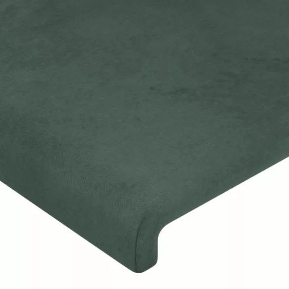 sötétzöld bársony ágykeret matrac nélkül 200x200 cm