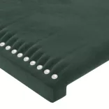 sötétzöld bársony ágykeret matrac nélkül 90x200 cm
