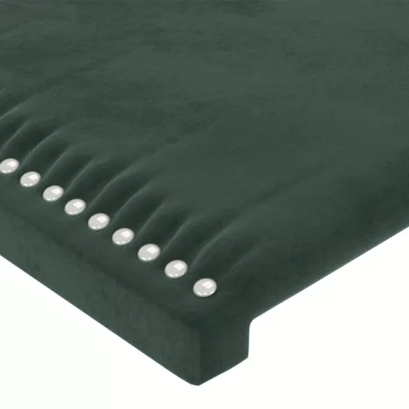 sötétzöld bársony ágykeret matrac nélkül 90x200 cm