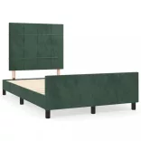 sötétzöld bársony ágykeret matrac nélkül 120 x 200 cm