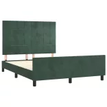 sötétzöld bársony ágykeret matrac nélkül 140 x 190 cm