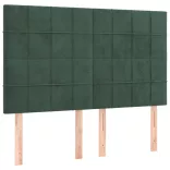 sötétzöld bársony ágykeret matrac nélkül 140 x 190 cm