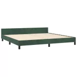 sötétzöld bársony ágykeret matrac nélkül 200x200 cm