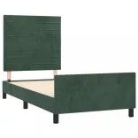 sötétzöld bársony ágykeret matrac nélkül 80 x 200 cm