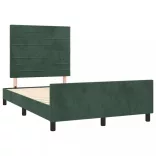 sötétzöld bársony ágykeret matrac nélkül 120 x 200 cm