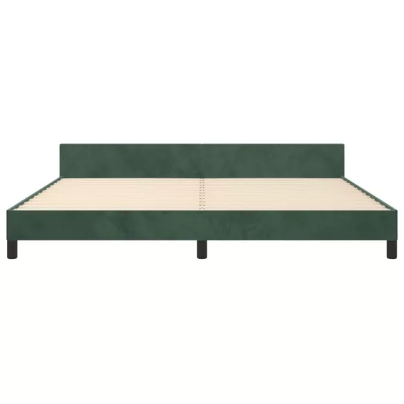 sötétzöld bársony ágykeret matrac nélkül 200x200 cm